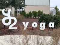 Aluminum Letters Mounted on Posts for Y2 Yoga of Fort Mill, SC