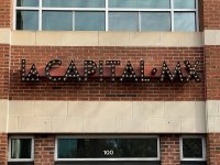 Open-Faced Channel Letters with Exposed Light Bulbs - Mounted on Raceway [JC Signs for La Capital MX of Charlotte]