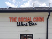Halo-Lit Channel Letter Sign for The Social Cork - JC Signs 2022