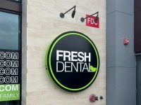 LED Cabinet Sign for Fresh Dental of Huntersville NC - JC Signs 2022