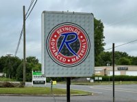 Formed Face Metal Panel on Existing Pole for Reynolds Advanced Materials - JC Signs 2023