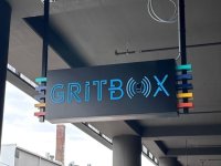 Double Sided LED Hanging Sign for Grit Box of Charlotte, NC  - JC Signs 2023