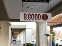 B Good Restaurant - Hanging Outdoor Sign
