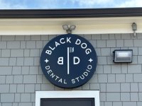 Round LED Sign for Black Dog Dental Studio of Charlotte (JC Signs 2023)