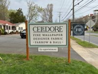 New Exterior Signage for Celedore Fine Wallpaper of Charlotte - JC Signs 2023