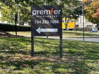 Directional Sign for Premier Workspaces of Charlotte