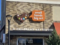 Exterior, Illuminated Signage for Small Hands Big Art Studio of Charlotte