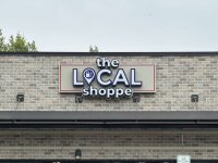 LED Channel Letter Sign mounted to  Cabinet Backer