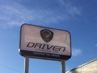 Driven Automotive - New Panels for Existing Pylon Sign