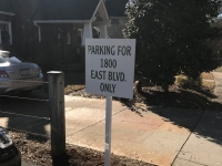 Parking Lot Sign for Kiger Law, Charlotte NC