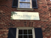 Aluminum Panel Sign with Exterior Grade Polished Gold Face and Vinyl Print