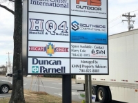 10' x 10' Single Sided Light Box Cabinet mounted on Pole