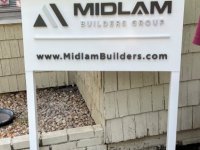 Aluminum Construction Site Signs with Dimensional Acrylic Letters