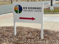 New Beginnings Treatment Center – Directional Sign with Vinyl Print Graphics