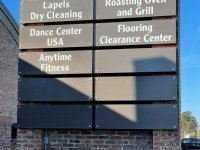 New Lightbox Panels with Routed Copy and LED Illumination for existing Shopping Center Sign at Gold Hill Crossing