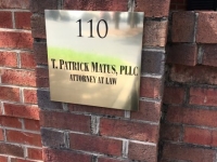 Directional Sign for Law Firm - Exterior Grade Polished Gold Face and Vinyl Print