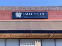 Smile Bar -- Cabinet Sign with Push Thru Acrylic Letters/Logo
