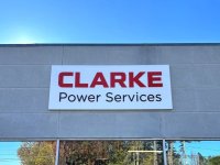 Logo Pan Sign for Clarke Power Services - JC Signs 2023