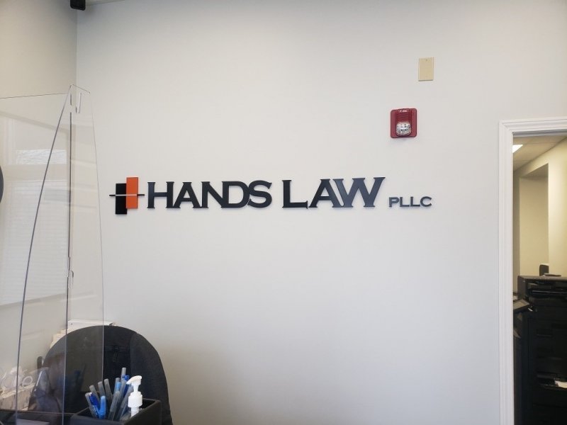 Interior Feature Wall Sign for Hands Law Office - JC Signs 2022