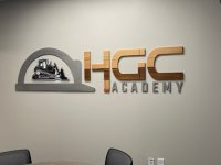 Feature Wall Sign made of Steel and Wood - for HGC of Charlotte