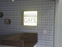Interior Feature Wall Sign for First Baptist Matthews / Missions Cafe