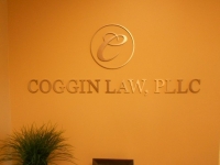 Coggin Law - Brushed Aluminum Wall Sign with Logo