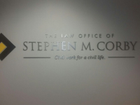 The Law Office of Stephen M. Corby Sign Photograph