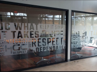 Etched Vinyl for Glass at HGC of Charlotte - JC Signs 2022