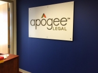 Interior Feature Wall Sign for Apogee Legal in Charlotte, NC