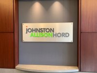 Johnston Allison & Hord Law – Interior and Exterior Signage