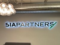 Halo-Lit Interior Wall Sign for SIA Partners of Charlotte - JC Signs 2023