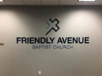 Acrylic Feature Wall Sign for Friendly Avenue Baptist Church - JC Signs 2022