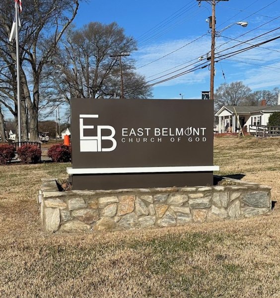Monument Sign for East Belmont Church of God - JC Signs 2023