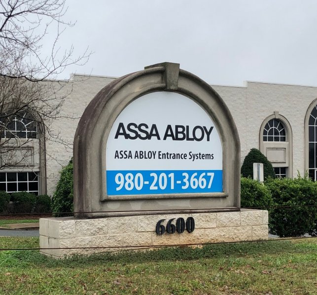 New Alumabond Panel for Existing Monument at Assa Abloy of Charlotte