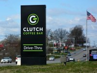 Clutch Coffee Bar of Mooresville, NC - Monument Sign