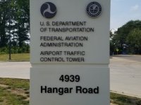 '4939 Hangar Road' Aluminum Letters for existing Monument Sign at FAA of Charlotte