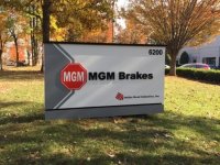 MGM Brakes Exterior Sign