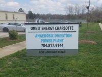 Custom Monument Sign for Orbit Energy Charlotte