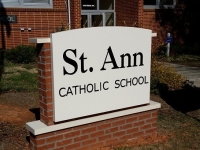 Saint Ann Catholic School Monument Sign