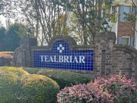 Replacement Brushed Aluminum Letters for [Existing Monument at] Tealbriar Neighborhood of Charlotte --- JC Signs 2022