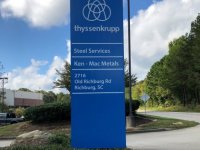 Thyssen Krupp Monument Sign - RE-FACED