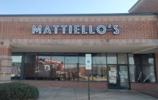 Channel Letter Sign for Mattiello’s Restaurant of Denver, NC