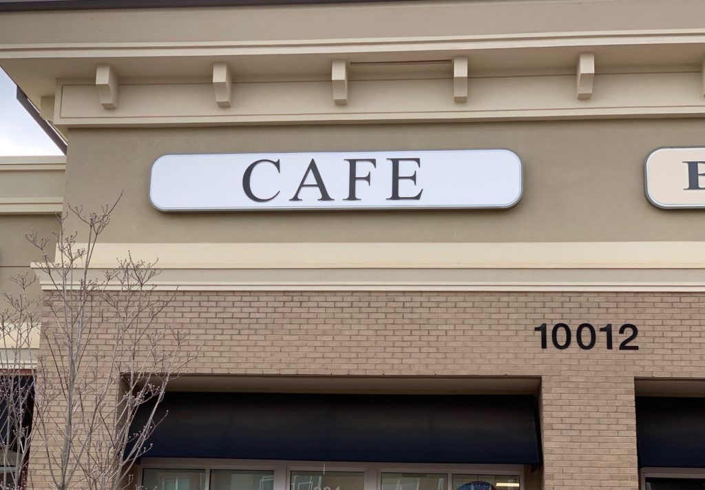 Aluminum Face to Fit Existing Sign Cabinet/Structure for Café of Charlotte