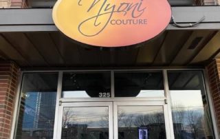 Custom Cabinet Sign for Nyoni Couture of Charlotte