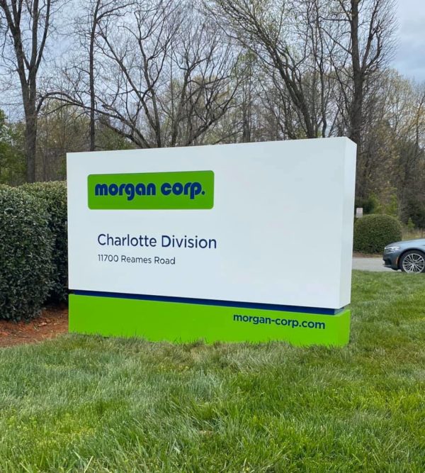 Custom Monument Sign for Morgan Corp of Charlotte