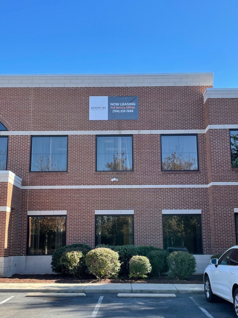 Full Exterior Signage Package for Premier Workspaces of Charlotte