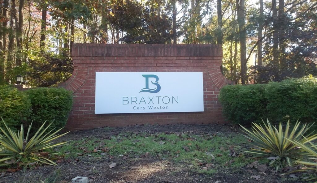 New Panels for existing Brick Monument Base – Braxton Cary Weston of Cary, NC