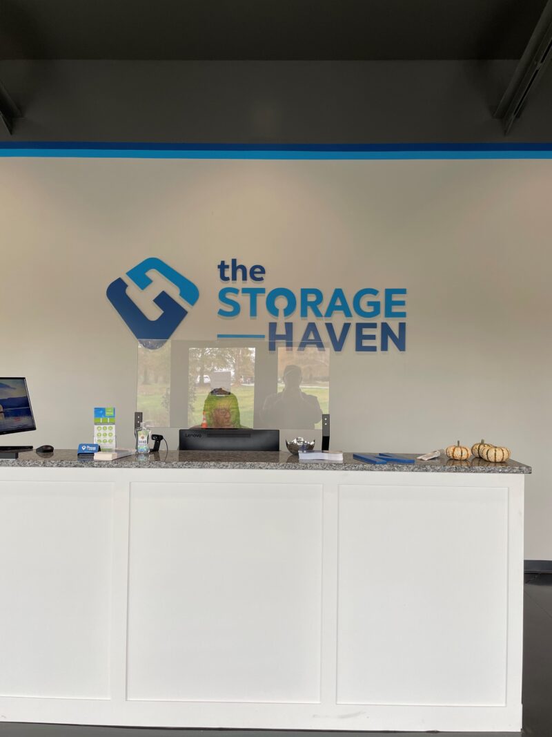 Painted Acrylic Feature Wall Sign for The Storage Haven of Charlotte