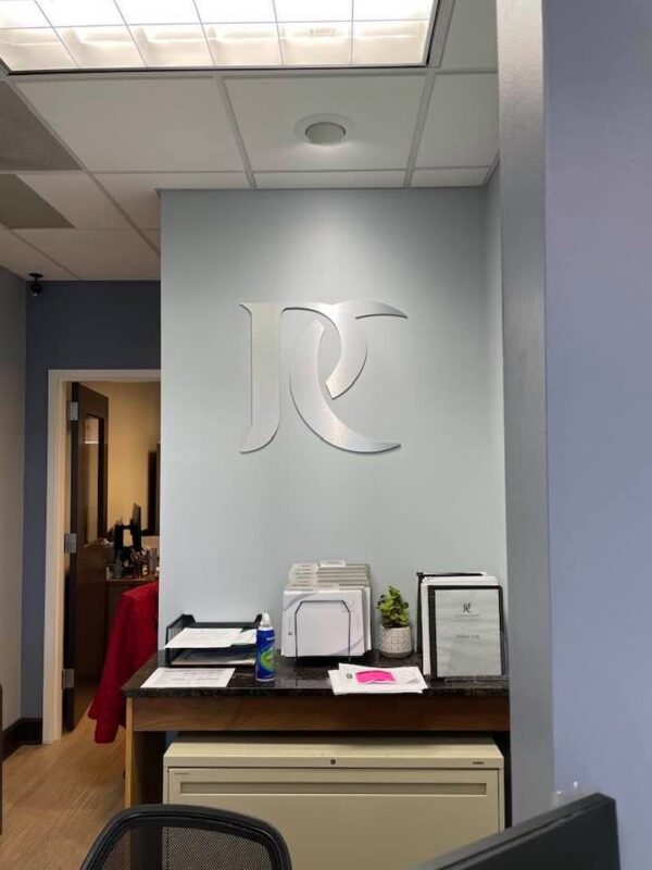 Custom Interior Feature Wall Sign for PC Dermatology of Mooresville, NC