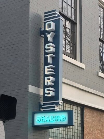 Seabird Oysters Sign - Installed!